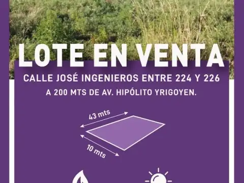 Terreno en Venta en Lobos, USD 25.000