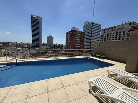 Amplio monoambiente en alquiler con amenities