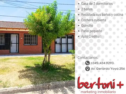 CASA BARRIO COLONIAL, APTA CREDITO, 3 DORMITORIOS