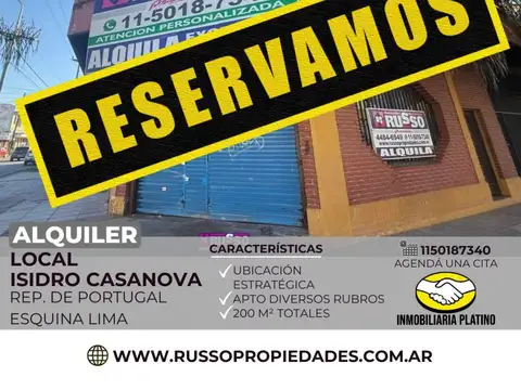 Alquiler de Local en Esquina - Isidro Casanova