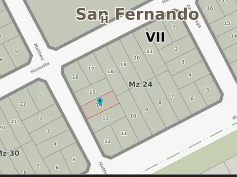 Terreno en Venta 10  mts Frente