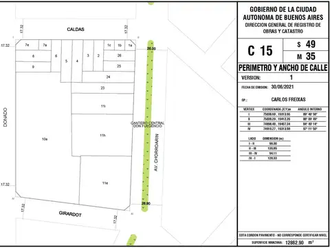 Terreno en Venta 51  mts Fondo