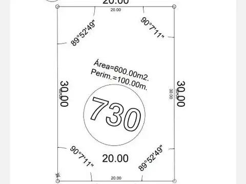 Terreno en Venta de 600,0 m2