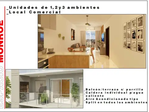 Departamento en Venta de 1 dormitorio