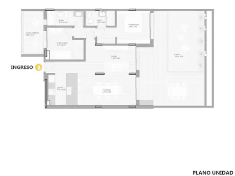 Departamento 3 dormitorios en venta, Patio exclusivo  - Pichincha, Rosario