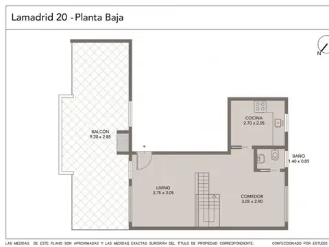 Departamento 3 ambientes con 1 baño