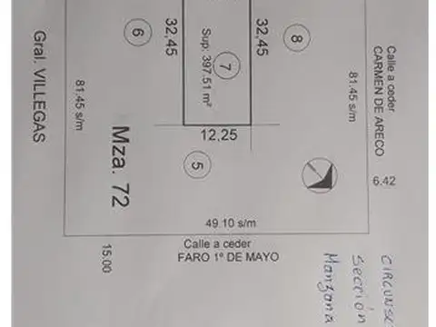 Terreno en Venta de 397,0 m2