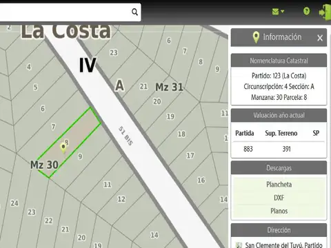 San Clemente Del Tuyu  mensura títulos perfectos