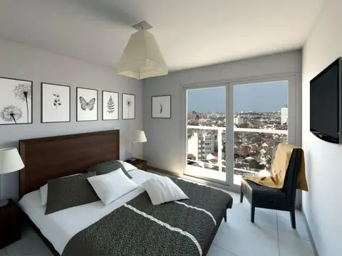 Departamento 2 ambientes con 2 baños