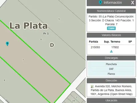 Terreno en Venta de 17802,0 m2