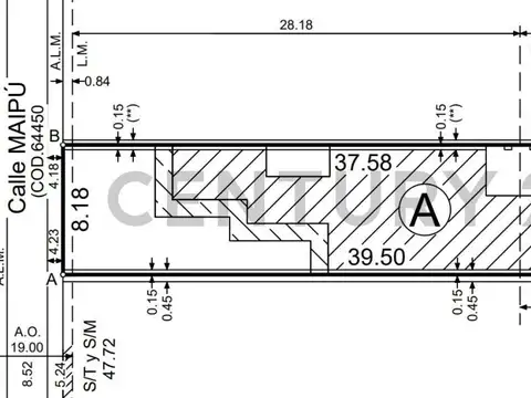 Terreno en Venta 8,16  mts Frente