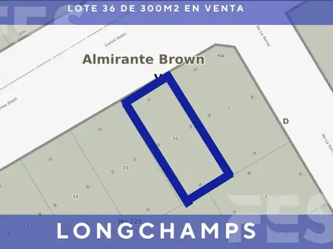 Terreno en Venta en Longchamps, USD 36.800
