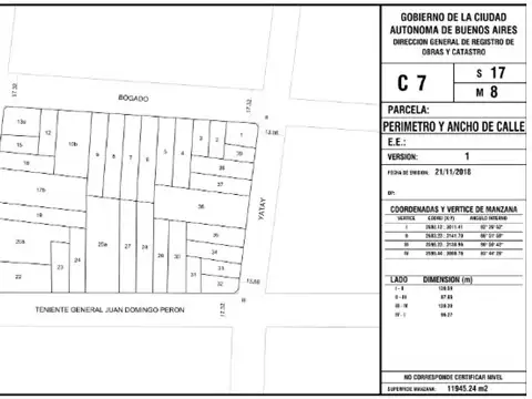 Terreno en Venta en Caballito, USD 1.790.000
