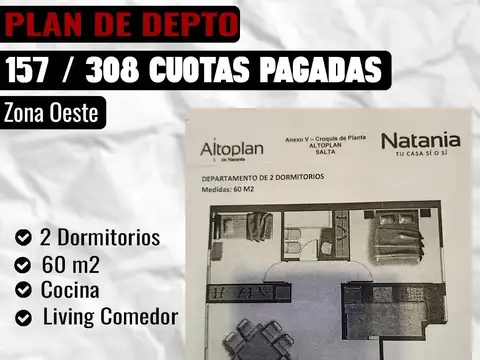 PLAN NATANIA con 157 cuotas pagadas