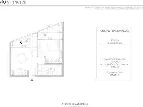 Departamento en Venta de 2 ambientes