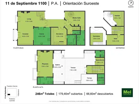 11 De Septiembre 1100, Piso 1