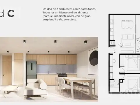 Departamento 3 ambientes en pozo LOTES 3M13-14