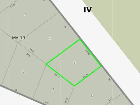 Terreno en Venta de 518,0 m2