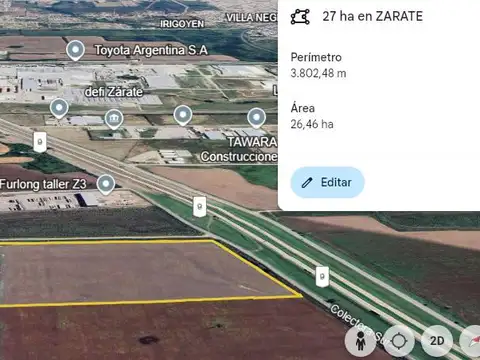 Campo en  ZARATE, 27 Ha,  KM 89 DE LA RUTA 9 - venta