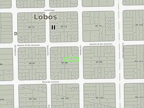 Terreno en Venta 10  mts Frente