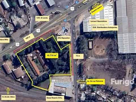 Terreno Industrial / Comercial en Pérez