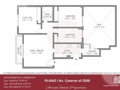 Avenida Caseros al 3500  COCHERA