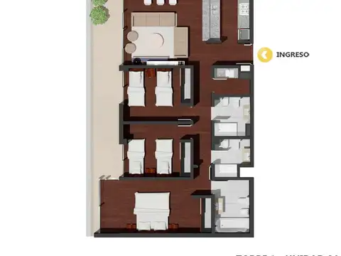 Venta departamento 3 dormitorios Pichincha Rosario