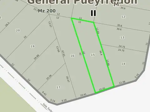 Terreno en Venta 42  mts Fondo