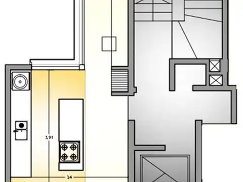 Departamento 4 ambientes con 2 baños