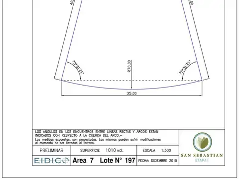 Terreno en Venta de 1010,0 m2