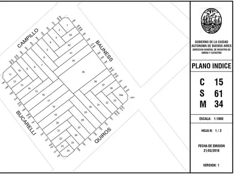 Terreno en Venta en Parque Chas, USD 330.000