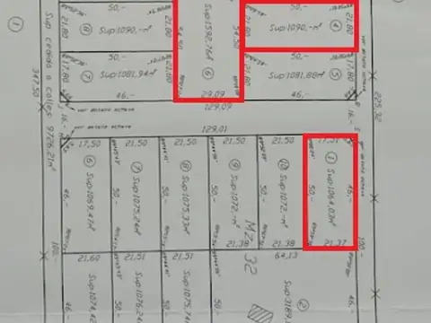 Terrenos de 1580,5m2 en 13de Caballeria Oeste-Toay