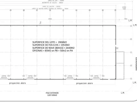 Galpon en Alquiler 80  mts Frente
