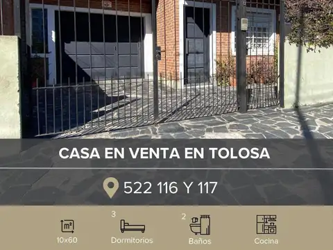 venta de casa en Tolosa La Plata