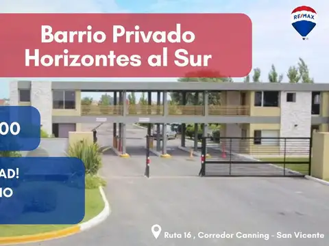 LOTE EN VENTA EN HORIZONTES AL SUR INTERNO