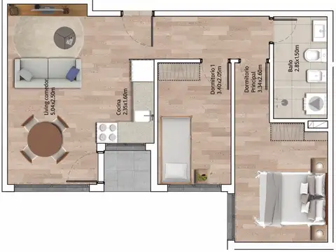 Departamento en Venta de 3 ambientes