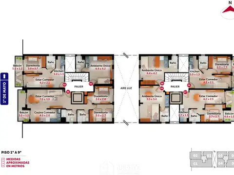 1º de Mayo y Mendoza - Dpto Monoambiente.