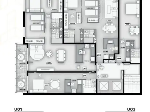 Departamento 3 ambientes con 2 baños