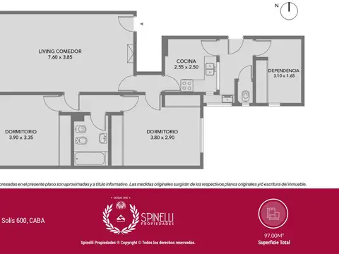 Departamento en Venta de 3 ambientes