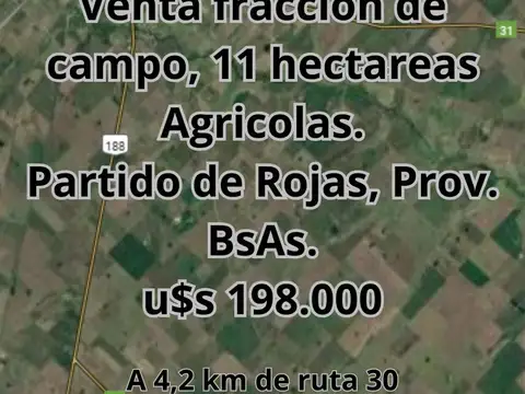 Campo en venta - 10.98 Hectáreas - Rojas