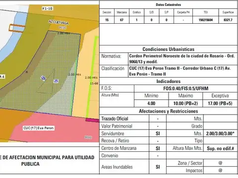 Terreno en Venta de 8263,0 m2