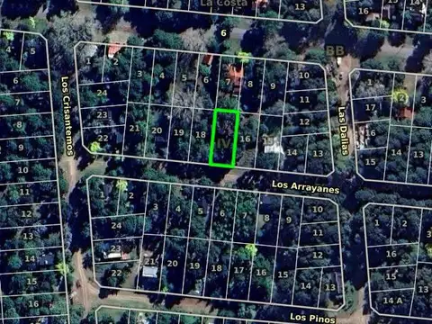 Terreno en Venta 37  mts Fondo