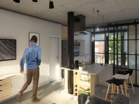 Departamento 2 ambientes con 1 baño