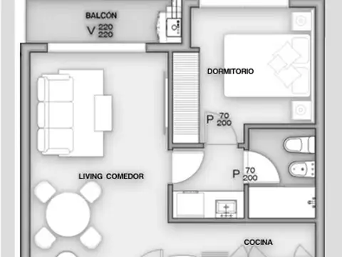 Departamento en Venta de 2 dormitorios