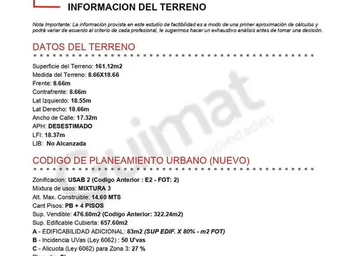 Terreno en Venta de 161,0 m2