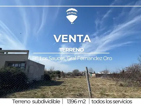 TERRENO VENTA GENERAL FERNANDEZ ORO