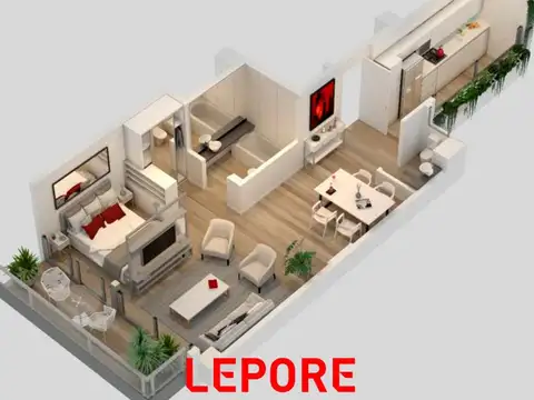 Departamento en Venta de 1 dormitorio