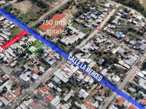 Terreno en Venta 17  mts Frente