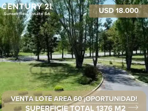 VENTA LOTE DE 1356 M2 AREA 60 - LA VICTORIA