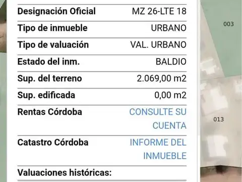 Terreno en Venta en Villa Giardino, USD 19.900